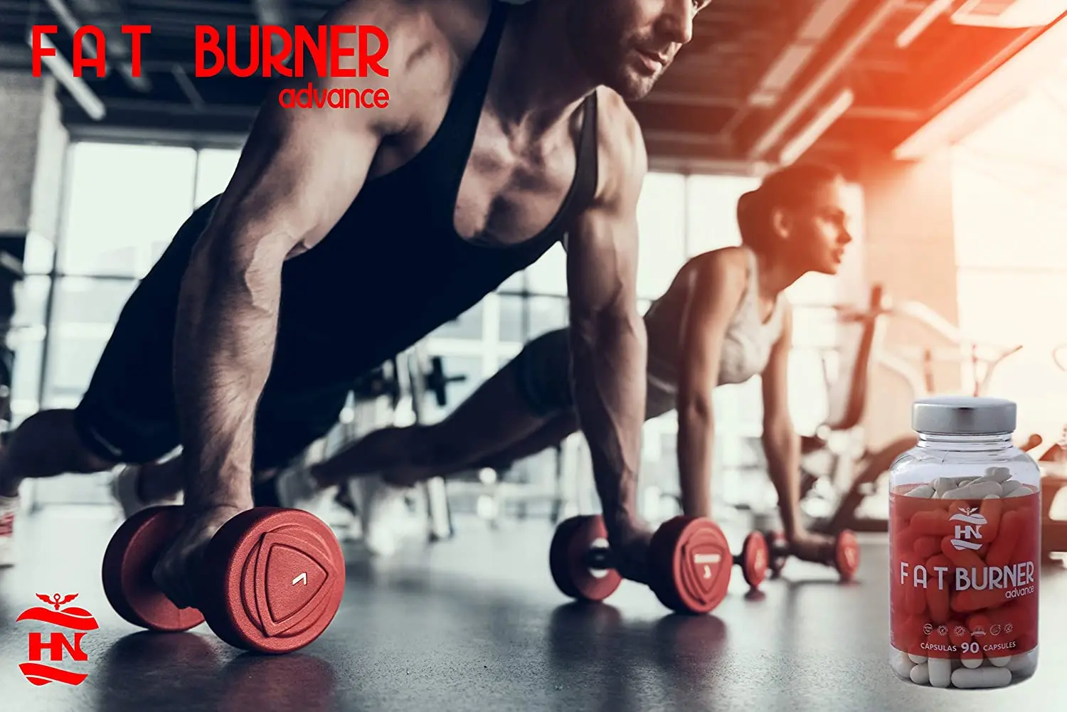 Fat Burner Advance, powerful Abdominal burn. 90 gluten-free burning pills I for Keto weight loss diets
