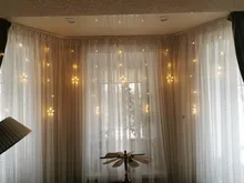 LED Deer Star Moon Curtain Light 220V 110V Christmas Garland String Fairy Lights Outdoor
