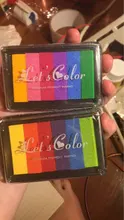 Almohadilla de tinta no tóxica de seguridad, 6 colores, almohadilla de tinta creativa de arco iris, sello de goma a base de aceite para impresión de dedos de niños, regalo artístico para niños
