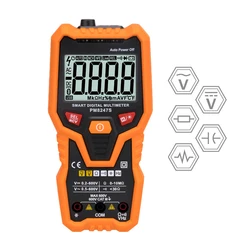 QHTITEC PM8247S Smart Type RWS Digital Multimeter  Automatic AC DC Functional Tester Multimeter NVC LCD Display Ammeter Portable