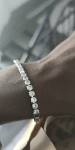 Pulsera de tenis de circonia cúbica de 4mm para Mujer, joyería de boda, Circonia cúbica púrpura, brazaletes para hombre, hip hop, Color plata, Punk