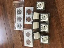 Curtain Switch-Socket Back-Wallpad White-Button French Free-Combination Round Reset DIY