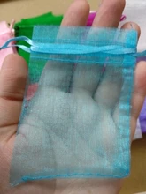 Paquete de joyería Organza, bolsa de regalo de fiesta, boda, cumpleaños y Navidad, 5x7, 7x9, 9x12, 10x15 cm, 100 uds.