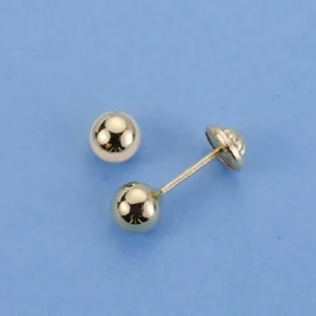

GOLD EARRINGS SMOOTH BALL 4.5 MM