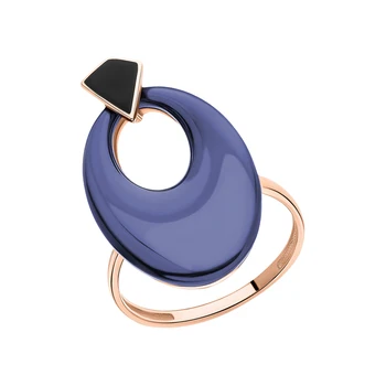 

Silver ring with ceramic sunlight sample 925