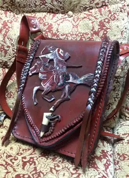 

Medieval Leather Backpack for Horseback Archer pouch,Renaissance Bag Traditional Bag