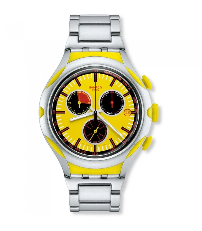 Часы swatch IRONY XLITE LEMON SQUASH CHRONO 45 мм YYS4002AG