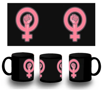 

CUP FULLY black LOGO FEMINIST MESSAGE black mug