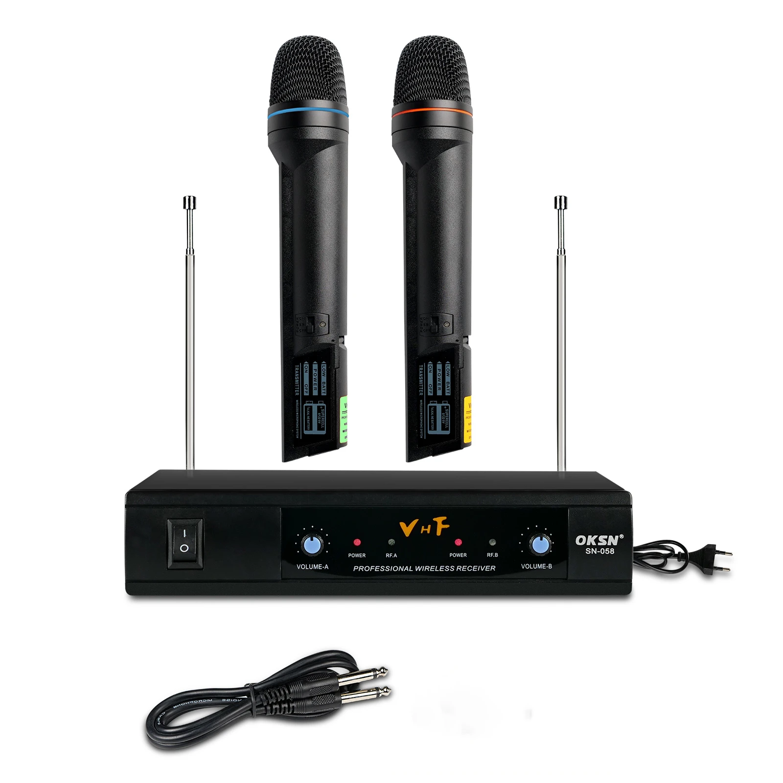 Wireless Microphone Professional Dual Channel Transmitter and Receivers Karaoke System1/4