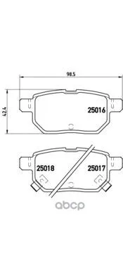 Колодки Тормозные Дисковые Lexus: Ct 200h 10- Toyota: Prius 1.8 Hybrid 09-, Prius Plus 1.8 Hybrid 11- Brembo арт. P83133
