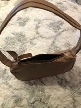 Bolso de piel sintética suave para mujer, bolsa de hombro pequeña de diseño a la moda, Color sólido Retro, Color púrpura