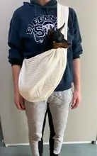 Hecho a mano para mascotas perro al aire libre de viaje bolso de la lona de un solo hombro bolso comodidad de viaje Bolso grande de hombro transpirable