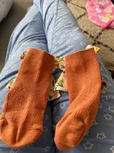 Calcetines acanalados con letras y estampado de flores para niñas, medias transpirables cálidas y antideslizantes para decoración de lazo, de 0 a 5 años