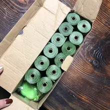 Dog Poop Bags Garbage Bag Degradable Environmentally Portable Pick-up Dispenser Rounded