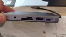 HUB USB Docking Estación de tipo C adaptador USB 3,0 4K HDMI compatible con VGA RJ45 10 en 1 Convertidor para el Macbook Pro con Thunderbolt 3