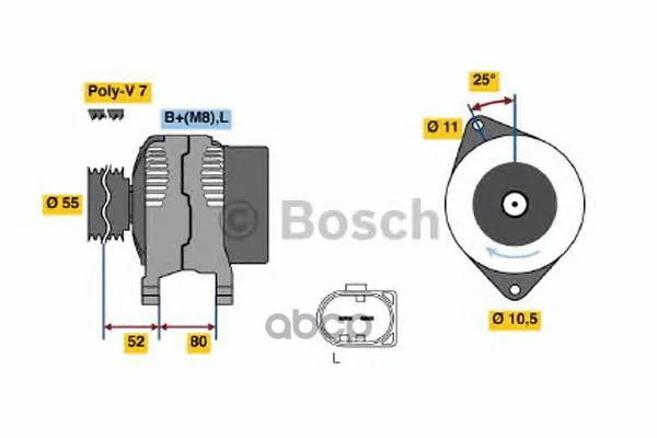 Генератор 0124325053 Bosch арт. 0124325053