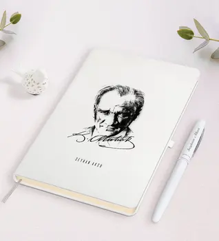 

Personalized Ataturk Themed White Notebook and Pen Gift Seti-18 Reliable Quality Cost Effective Special Design Ataturk Homeland
