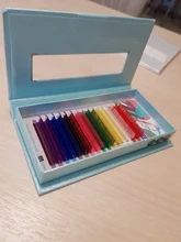 DeceMars-Extensión de pestañas de colores, 16 líneas, una bandeja, colores mezclados, para uso en salón, extensiones de pestañas, rizos JBCD