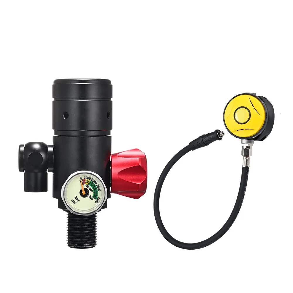 Oxygen cylinder with 1L capacity for underwater diving equipment