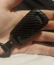 ABS Carbon fiber Silicone Car Key Cover Protector Case For Audi A3 A4 A5 C5 C6 8L 8P