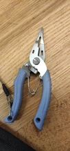 LINNHUE de acero inoxidable pinza de pesca multifunción cortador de cables, Extractor de ganchos de pesca agarre Alicates con anillas abiertas pesca