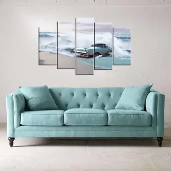 

Blue Car And Sea 5 Piece Mdf Table