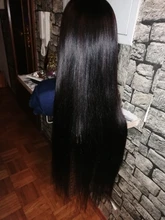 Extensiones de cabello humano peruano no Remy 1B, pelo liso con cierre de encaje, 4 Uds.