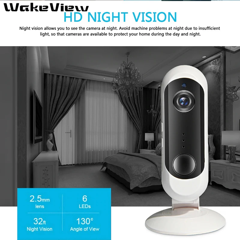 WakeView IP камера 1080P HD батарея WiFi Беспроводная наблюдения 2.0MP Домашняя безопасность