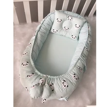 Детская кровать из 100% хлопка с рисунком панды ручной работы Jaju Baby Nest Baby Bed, кровать для матери Детская кровать из 100% хлопка с рисунком панды ручной работы Jaju Baby Nest Baby Bed, кровать для матери