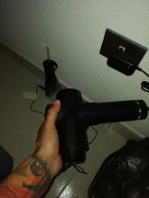 Pistola de masaje eléctrica LCD para adelgazar músculos, relajación para cuello, parte trasera del pie, pierna, hombros, pistola de masaje de percusión