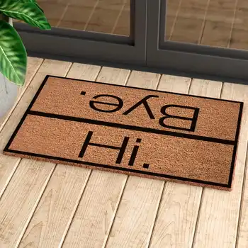 

Humorous Hello-Goodbye Door Front and Home Doormat