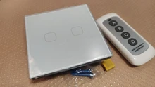 Esooli UE/Reino Unido estándar de 1/banda 2/3 inalámbrico de luz con Control remoto táctil interruptores de casa inteligente RF433 interruptor de pared con Control remoto