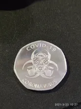 Monedas de calaveras conmemorativas para eventos, insignia de arte de la moneda conmemorativa, he superado 2020 monedas para amigos, familiares regalos creativos, 2020
