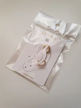 Pendiente de cristal para oreja para mujer, Color dorado, sin Piercing, pequeño, para boda, boda