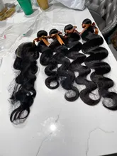 Mechones de cuerpo ondulado con cierre, cabello humano Remy de 30, 32, 34 y 36 pulgadas con cierre de encaje, 3 mechones brasileños con cierre