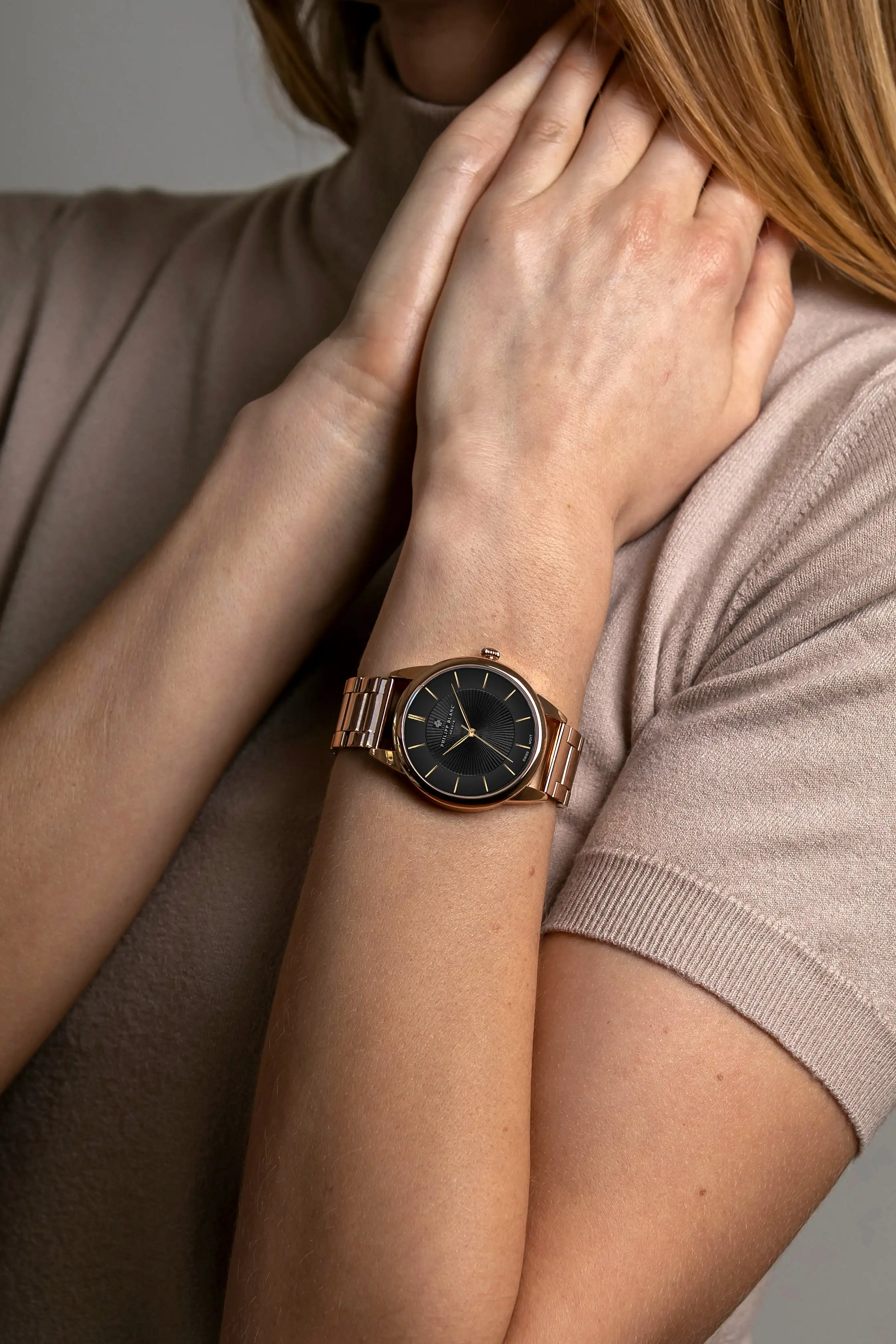 Philipp Blanc Women's Quartz Wrist Watch with Swiss Movement Rose Gold  Stainless Steel Bracelet Fashion|Quartz Watches| - AliExpress