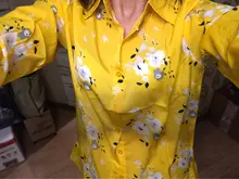 Blouse Shirt Work-Wear Turn-Down-Collar Casual Tops Long-Sleeve Chiffon Elegant Plus-Size