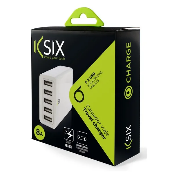 Зарядное устройство USB 5 USB 8A белый