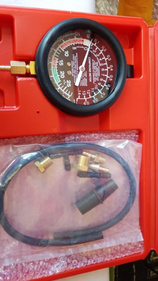 Fuel Pump Pressure Vacuum Tester Gauge Test Kit