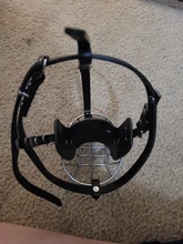 Canasto de alambre de Metal fuerte para perros grandes, bozal para morder, antimordedura, negro/marrón