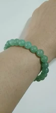 Ling Xiang-pulsera de Aventurina verde para hombre y mujer, joyería natural de moda, 4-12mm, accesorios y amuletos