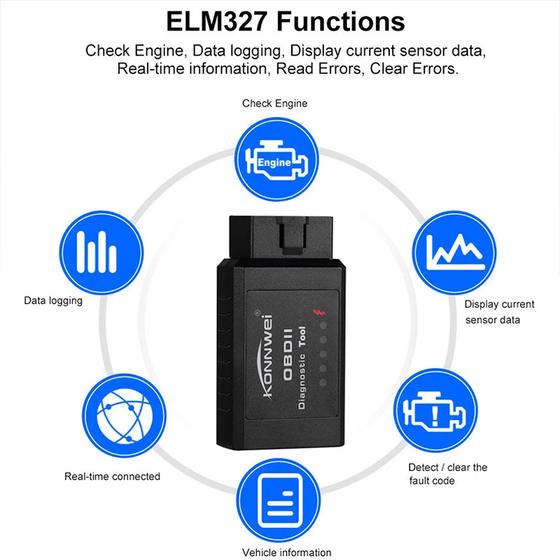 Vehemo KW910 универсальный OBD2 Bluetooth ELM327 V 1,5 сканер для Android АВТО OBDII средство сканирования, БД 2 ODB II ELM 327 V1.5 сканер