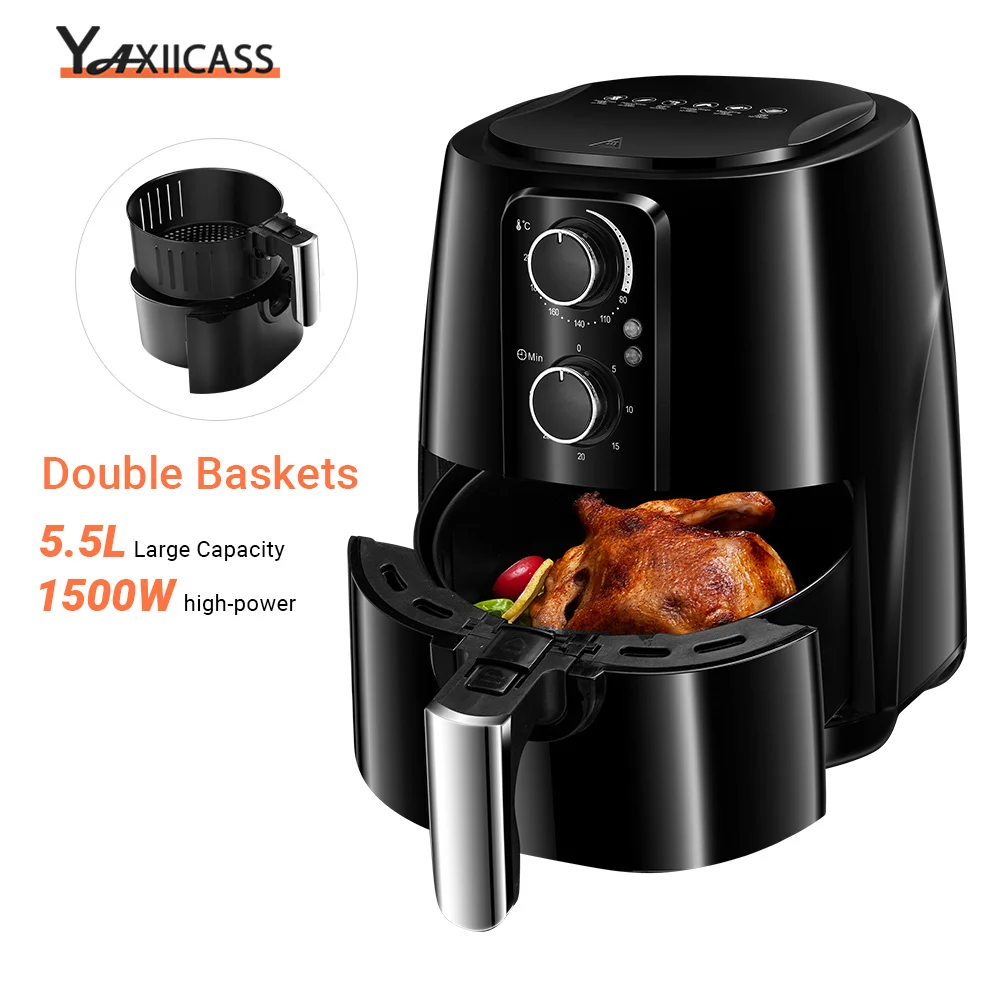 YAXIICASS 360° печь для жарения без масла 5 5L большая емкость воздушный жареный котел