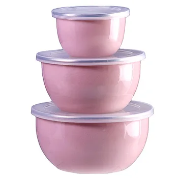 

Set of bowls 3PR C/CU enamel Boch 29496