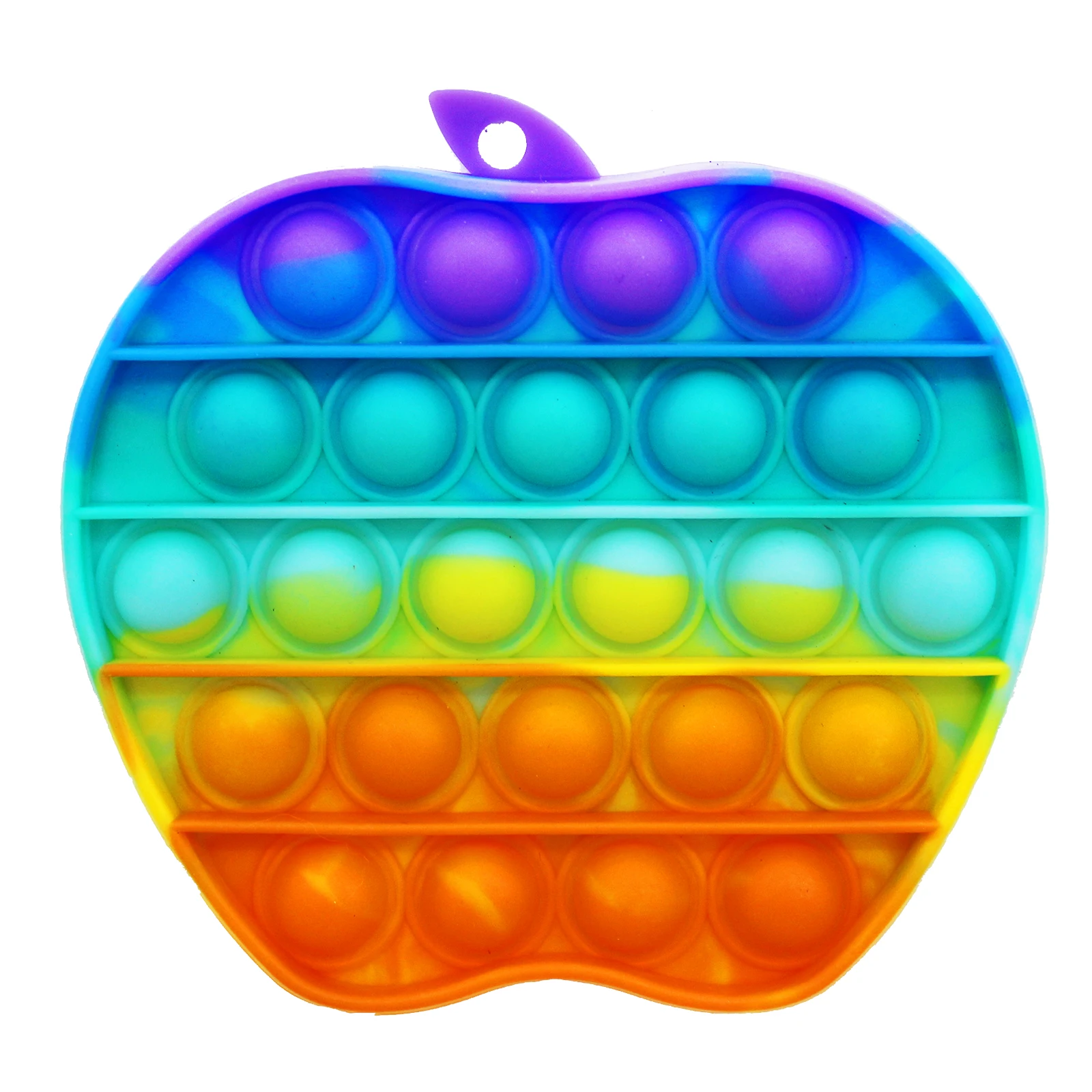 Push Bubble funny sensors toy antistress pop it pop it Apple rainbow,  Sensory Antistress Toy Push Pop Bubble / Sensory Toy For Children Pop It /  Antistress Game Pop It For Sensory