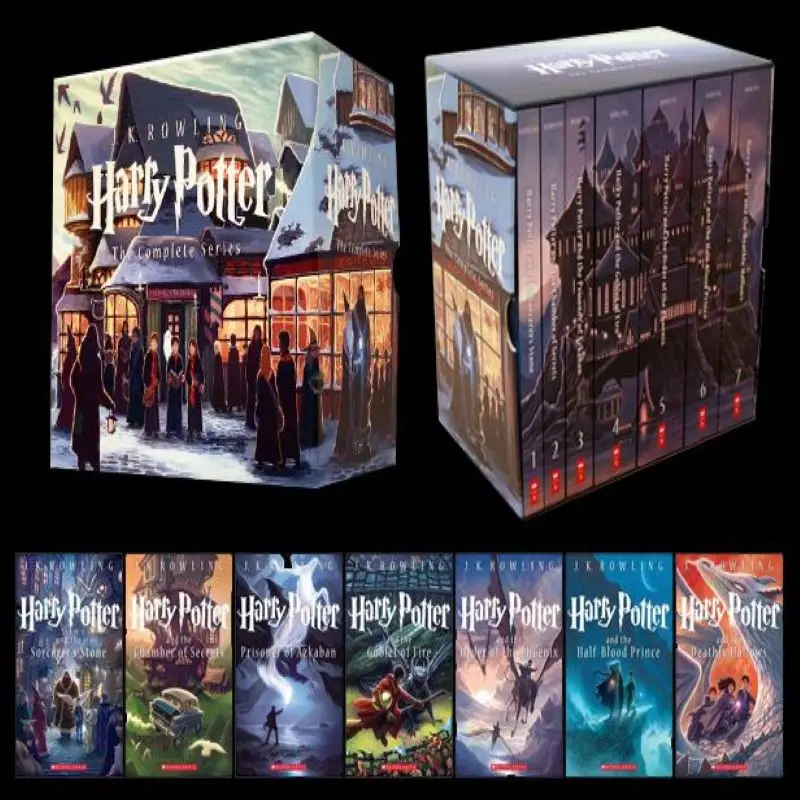 Harry Potter 7 Reading Book Set J. K. Rowling Fantastic Hogwarts Universe Fiction Fantasy English Novel All Series afbeelding