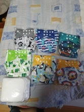 [Simfamily] 6 uds pañal + 6 uds insertar pañal de tela lavable cubierta de pañal ajustable reutilizable de tela pañales disponibles cubierta de pañal