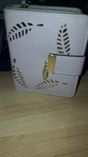 Cartera de moda para mujer, billetera corta, bolso de mano con huecos, monedero de cuero PU, tarjetero