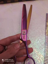 Fenice profesional JP440c 7 pulgadas de alta calidad para mascotas tijeras de peluquería canina curva adelgazamiento tijeras adelgazamiento de 25%