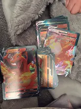 TAKARA TOMY-cartas brillantes de Pokemon V VMAX TAG TEAM MEGA GX para niños, 100 Uds.